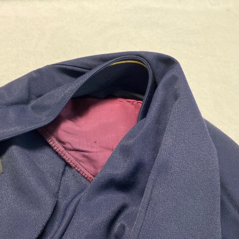 VTG  Stunning John Roberts Navy Blue Gold‎ Trimmed Tuxedo Dress Professional 10 - Picture 14 of 16